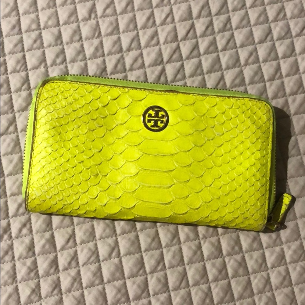 Tory Burch yellow wallet